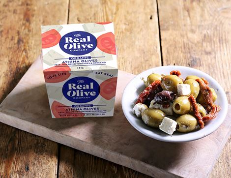 Olives, Sundried Tomato & Feta, Organic, The Real Olive Company (185g)