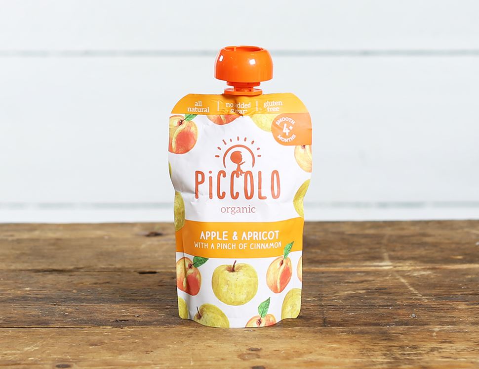Apple & Apricot with a hint of Cinnamon, Stage 1, Organic, Piccolo Food