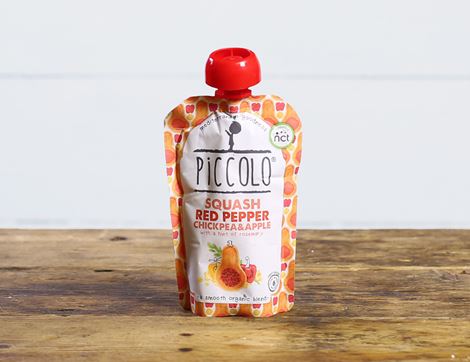 Squash, Red Pepper & Chickpea with a hint of Rosemary, Organic, Piccolo Food (100g)