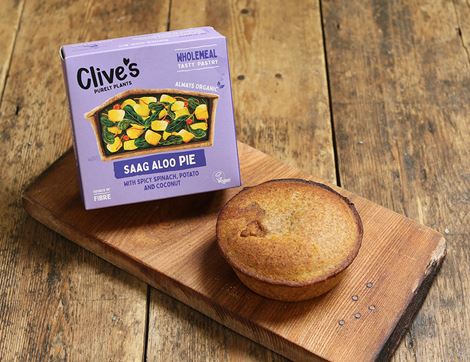 Saag Aloo Curry Pie, Wholemeal, Organic, Clive's (235g)