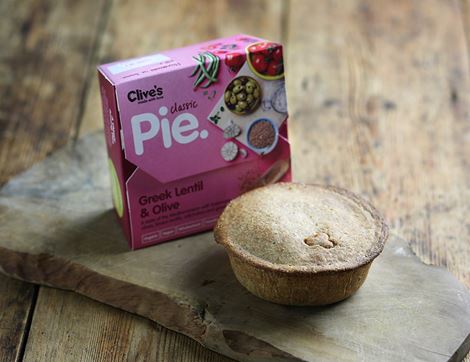 Greek Lentil & Olive Pie, Wholemeal, Organic, Clive's (235g)