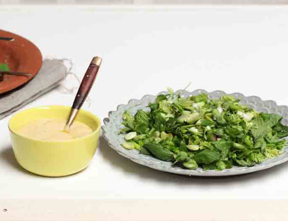 Herbaceous Bean Salad with Tahini Dressing