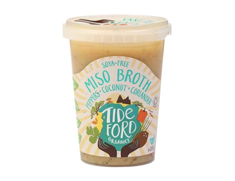 Miso Broth, Peppers, Coconut & Coriander, Soya Free, Organic, Tideford Organics (600g)