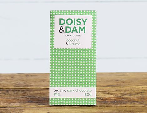 Coconut & Lucuma Dark Chocolate, Organic, Doisy & Dam (80g)