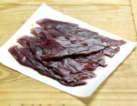 Air-dried Smoked Juniper Mutton, Organic, Peelham Farm (50g)