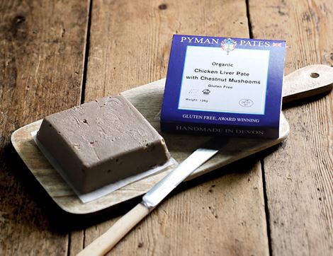 Chicken Liver Pâté with Chestnut Mushroom, Organic, Pyman Pâtés (125g)