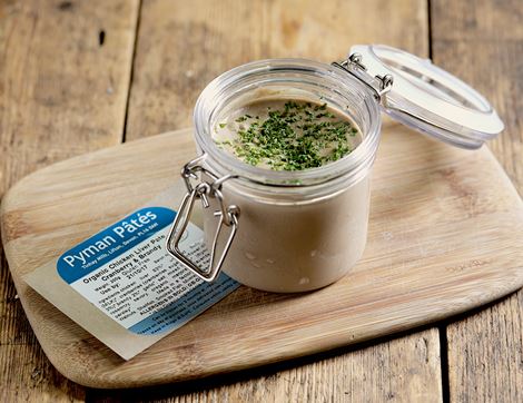 Chicken Liver Pâté with Cranberries and Brandy, Organic, Pyman Pâtés (200g kilner jar)