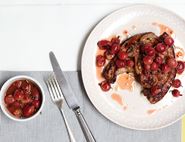 Pork Chops with Honey & Ginger Gooseberry Sauce