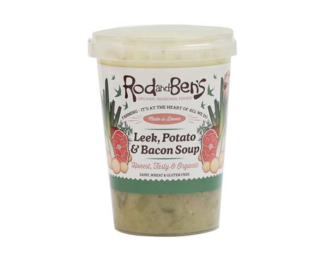 Leek, Potato & Bacon Soup, Organic, Rod & Ben's (600g)