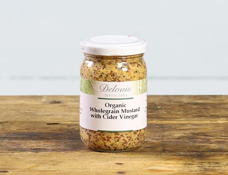 Wholegrain Mustard, Organic, Delouis (200g)