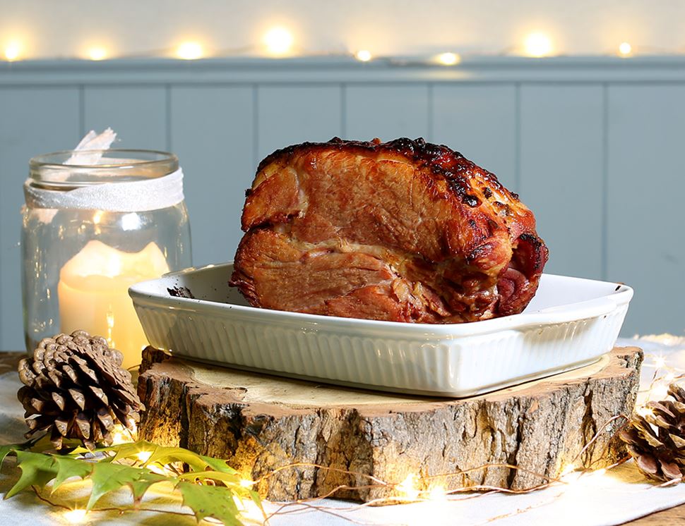 Drycured Ham, Cooked & Ready for Glazing, Organic, Peelham Farm (1