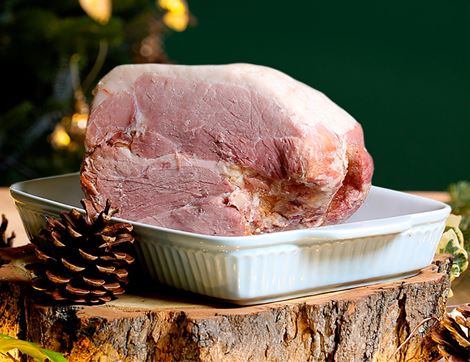 Dry-cured Ham, Cooked & Ready for Glazing, Organic, Peelham Farm (1.75kg avg)