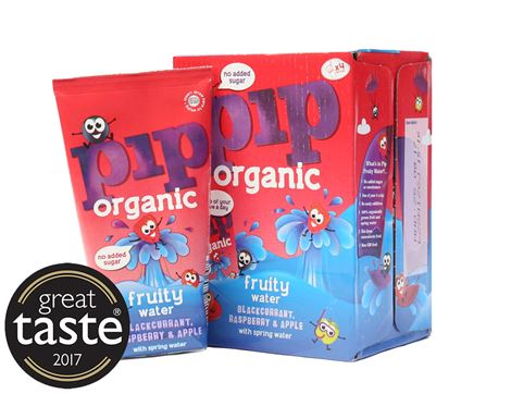 Fruity Water, Blackcurrant, Raspberry & Apple, Organic, Pip Organic (4 x 200ml)