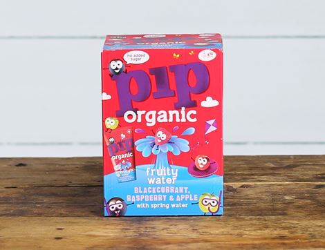 Fruity Water, Blackcurrant, Raspberry & Apple, Organic, Pip Organic (4 x 200ml)