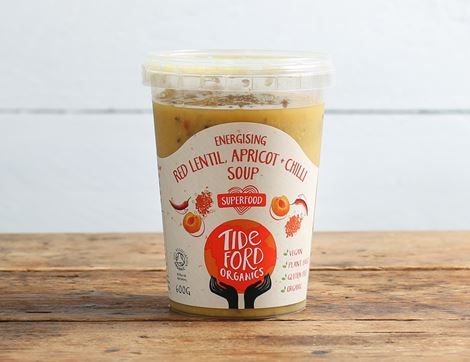 red lentil apricot & chilli soup