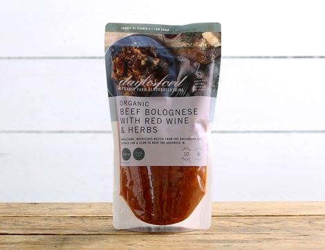 Beef Bolognese with Red Wine & Herbs, Organic, Daylesford (550g)