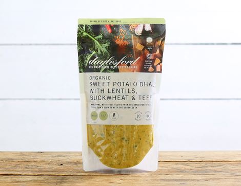 Sweet Potato Dhal with Lentils, Buckwheat & Teff, Organic, Daylesford (550g)