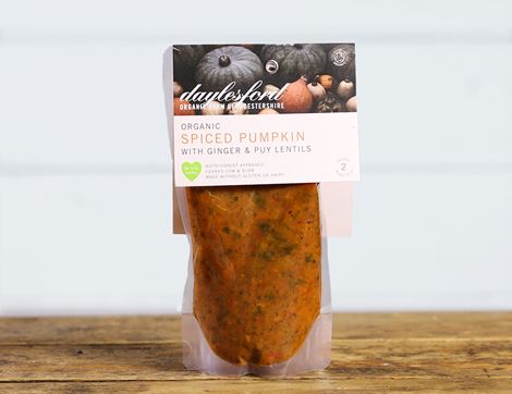 Spiced Pumpkin with Ginger & Puy Lentils, Organic, Daylesford (550g)
