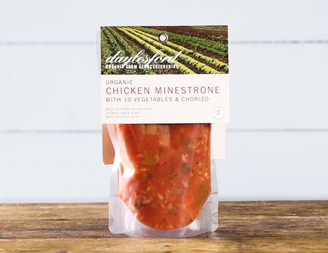 Chicken Minestrone with 10 Vegetables & Chorizo, Organic, Daylesford (500ml)