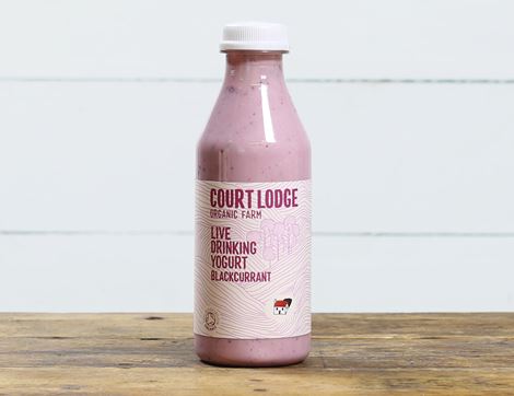 Blackcurrant Drinking Yogurt, Organic, Court Lodge (500ml)