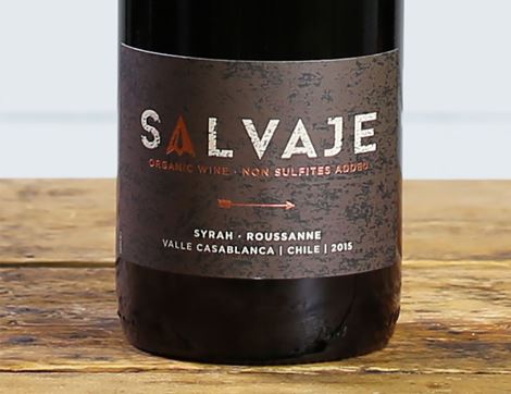Salvaje Syrah / Roussanne, No Added Sulphur, 2017, Organic (75cl)