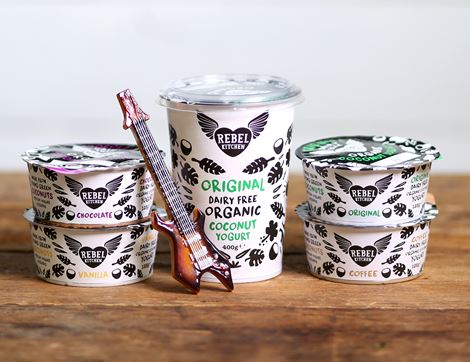 Original, Dairy Free, Coconut Yogurt, Organic, Rebel Kitchen, (400g)