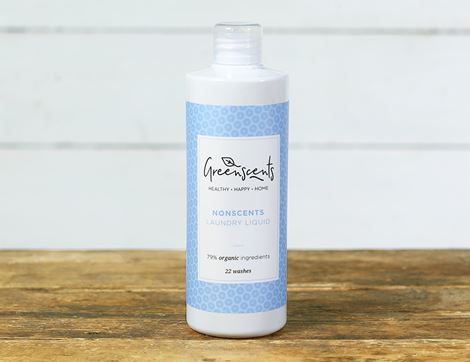 Non-Scented Laundry Liquid, Organic, Greenscents (500ml, 22 washes)