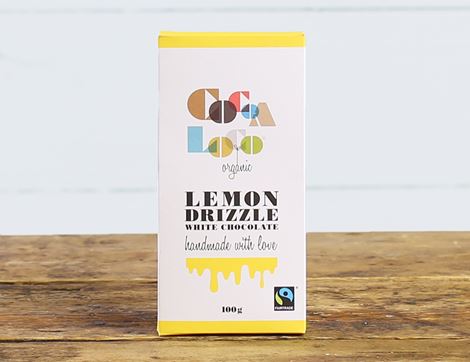 White Lemon Drizzle Chocolate Bar, Organic, Cocoa Loco (100g)