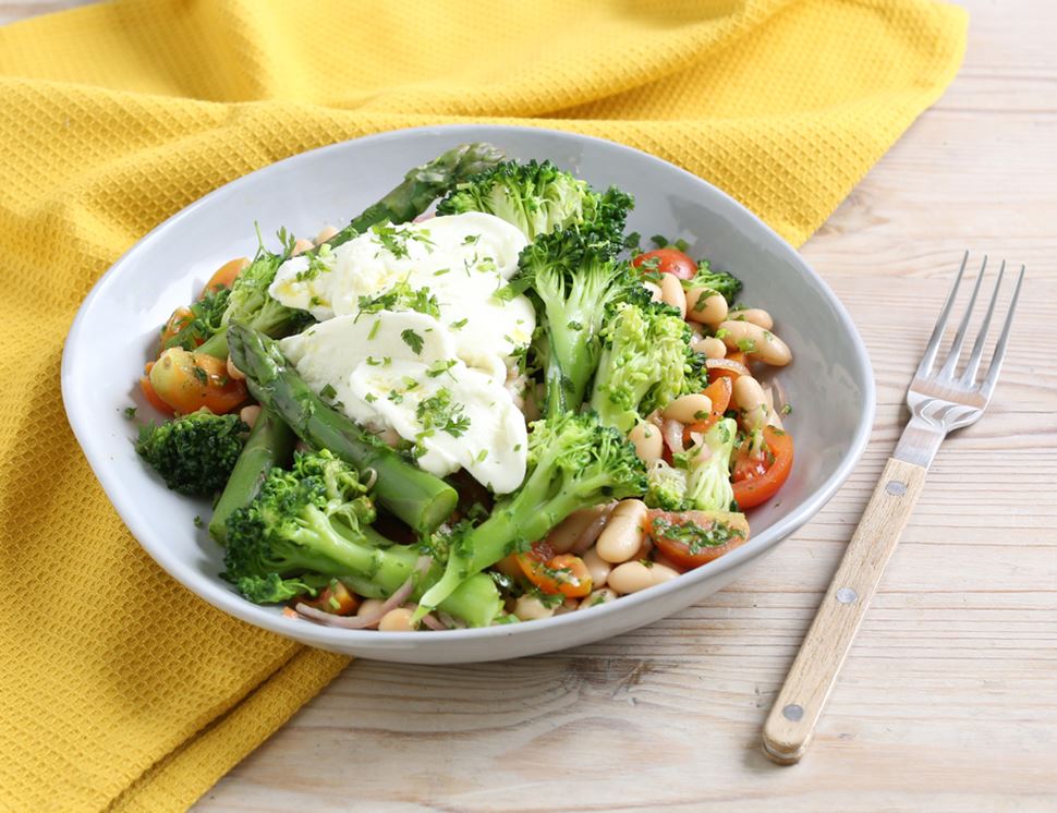 Asparagus, Cannellini Bean & Mozzarella Salad Abel & Cole