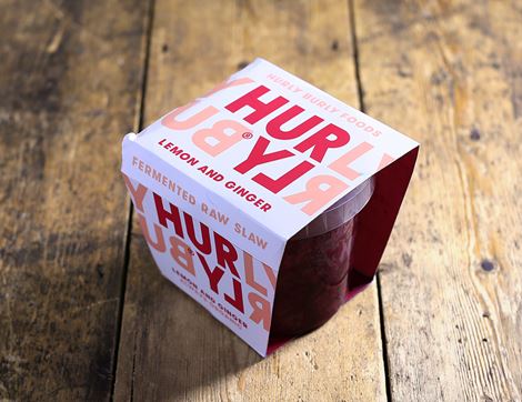 Lemon & Ginger Fermented Raw Slaw, Organic, Hurly Burly (500g)
