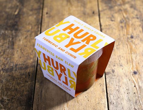 Turmeric & Cumin Fermented Raw Slaw, Organic, Hurly Burly (500g)