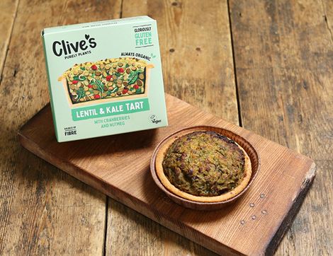 Lentil & Kale Tart, Organic, Clive's (190g)