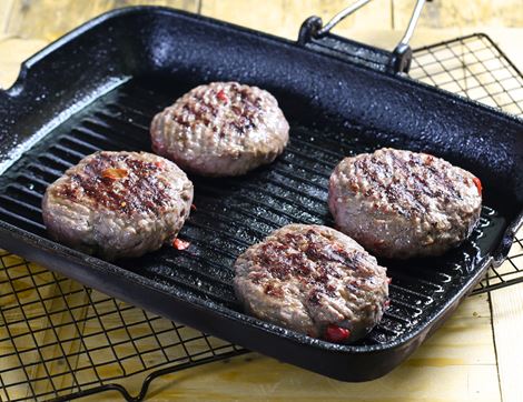 Chilli Beef Burgers, Organic (500g, pack of 4)