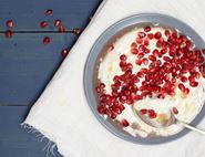 Honeyed Vanilla Feta Yogurt with Pomegranate