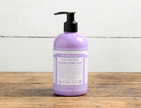 pump soap lavender scented dr bronner's