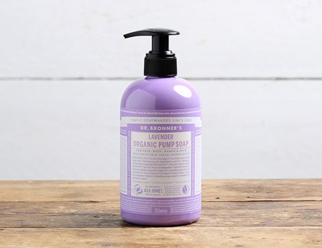 pump soap lavender scented dr bronner's