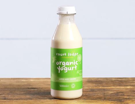 Apple & Ginger Yogurt Smoothie, Organic, Court Lodge Farm (500ml)