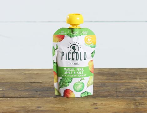 Mango, Pear & Kale Puree with Yogurt, Stage 1, Organic, Piccolo Food (100g)