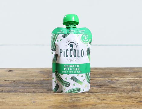 Courgette, Pea, Leek &  Mint Puree, Stage 1, Organic, Piccolo Food (100g)