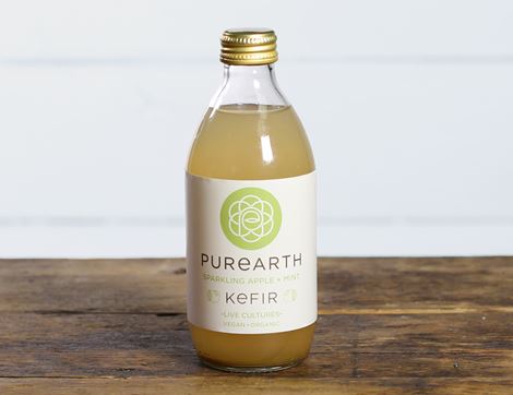 Sparkling Apple & Mint Water Kefir, Organic, Purearth (330ml)