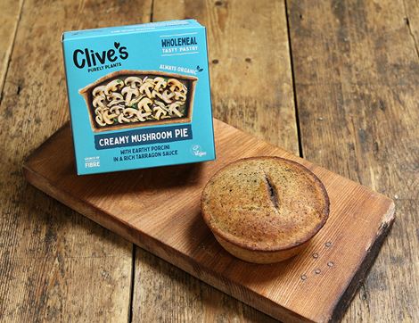 Creamy Mushroom Pie, Wholemeal, Organic, Clive's (235g)