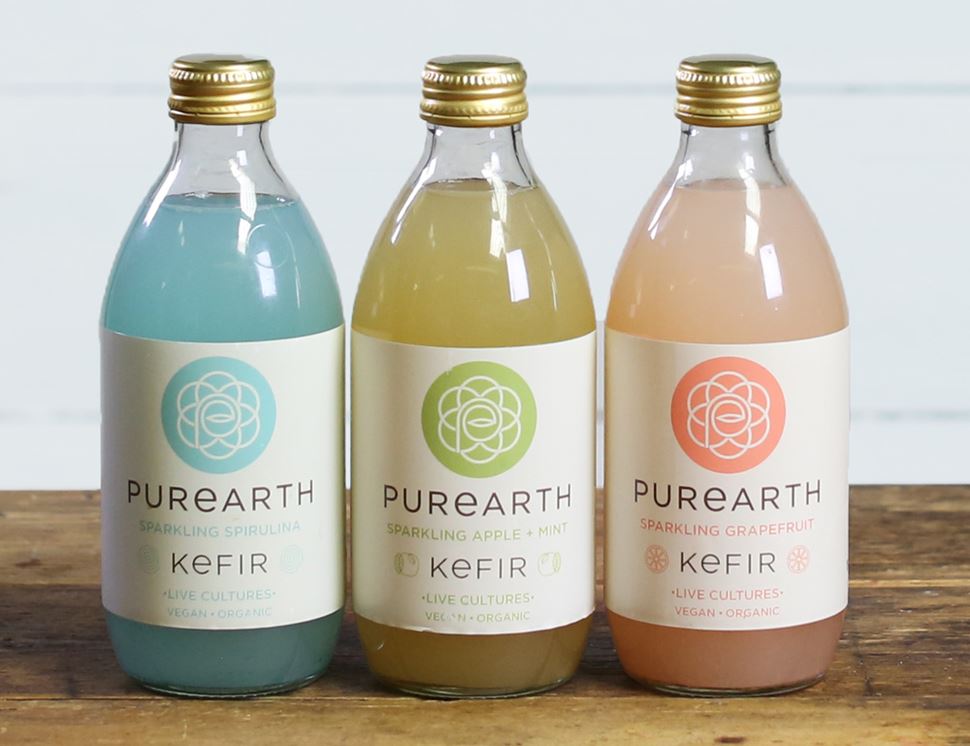 One of Each Water Kefir (Spirulina, Apple & Mint, Grapefruit), Organic