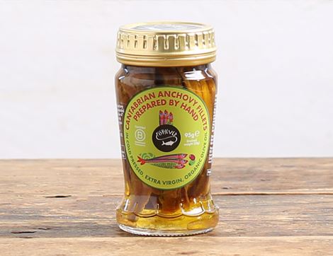 Wild Anchovy Fillets in Organic Extra Virgin Olive Oil, Fish4Ever (95g)