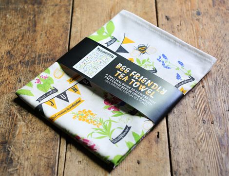 Bee Friendly Tea Towel, Organic