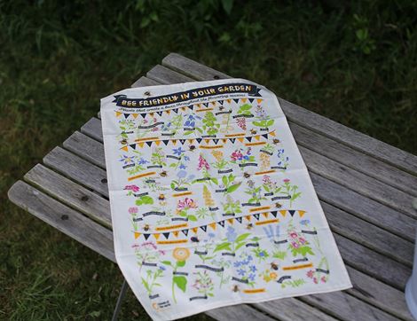 Bee Friendly Tea Towel, Organic