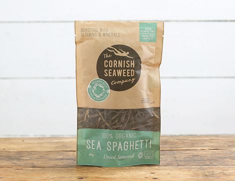 Dried Sea Spaghetti, Organic, The Cornish Seaweed Company (40g)