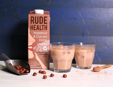 Hazelnut & Cacao Drink, with Rice, Organic, Rude Health (1L)