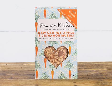 Carrot, Apple & Cinnamon Muesli, Organic, Primrose's Kitchen (400g)