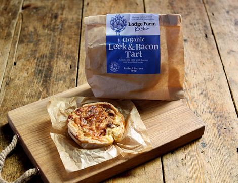Leek & Bacon Tart, Organic, Lodge Farm Kitchen (160g)