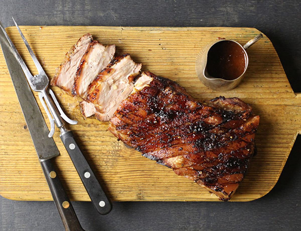 Roast Pork Belly with Honey Ginger Clems